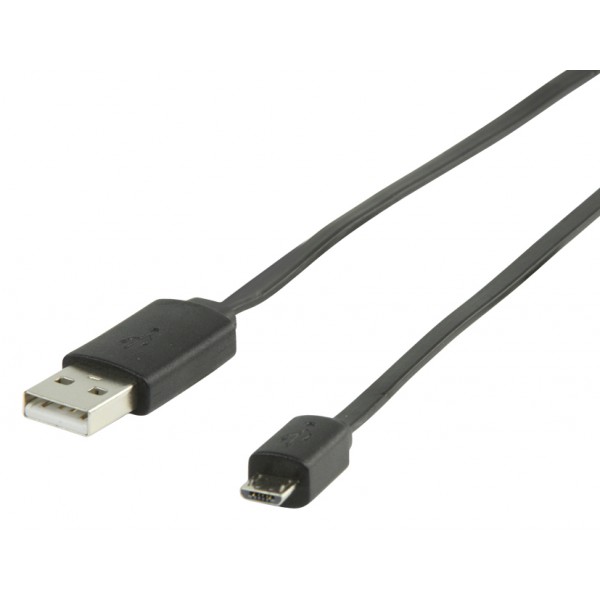 USB 2.0 Cable USB-A Male USB-A Male Flat 1.00 m Black USB 2.0 Cable USB-A Male USB-A Male Flat 1.00 m Black