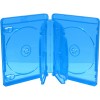 Blu-ray Case for 6 medier, 22 mm, Machine-pack-quality, Blå, Transparent, 5 stk