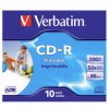 Verbatim DataLifePlus CD-R 80 min / 700 MB, Full printable, 48x, 10 stuks in jewelcase