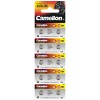 Camelion Alkaline Botóns de la célula, AG5 / G5 / LR754 / LR48 / 193 / SR754W / GP93A / 393, 1.5V - 10 piezas