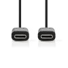 Cable USB 3.1 \(Primera Generación\) | Tipo C Macho - Tipo C Macho | 1,0 m | Negro